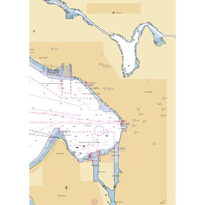 Bell Harbor Marina (Medina, WA) NOAA Chart  Gaming Mouse Pad