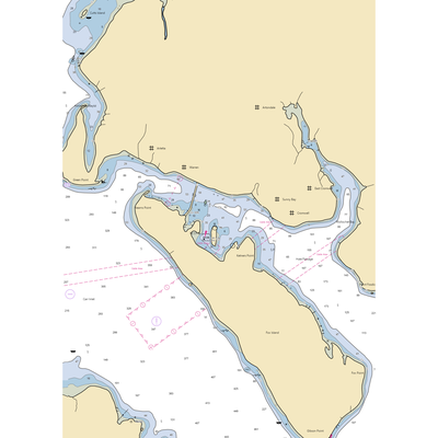 Fox Island Yacht Club (Fox Island, WA) NOAA Chart  Gaming Mouse Pad