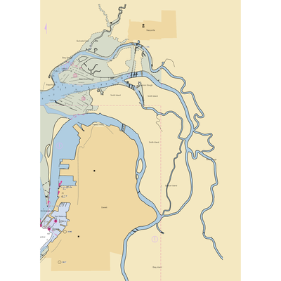 Dagmars Marina (Everett, WA) NOAA Chart  Gaming Mouse Pad