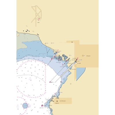 Bellingham Yacht Club (Bellingham, WA) NOAA Chart  Gaming Mouse Pad