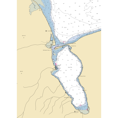 Sequim Bay Yacht Club (Sequim, WA) NOAA Chart  Gaming Mouse Pad