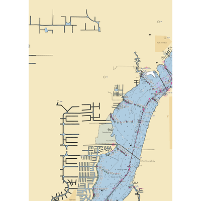 Paradise Marina (Cape Coral, FL) NOAA Chart  Gaming Mouse Pad