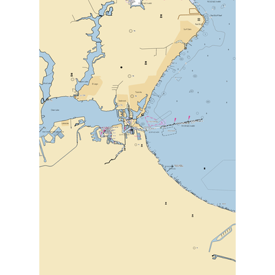 Kemah Boardwalk Marina (League City, TX) NOAA Chart  Gaming Mouse Pad