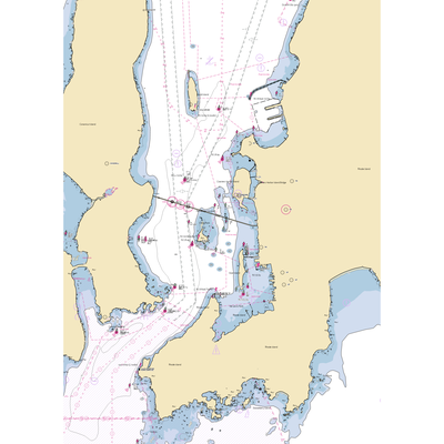 Coasters Harbor Island Marina (Newport, RI) NOAA Chart  Gaming Mouse Pad