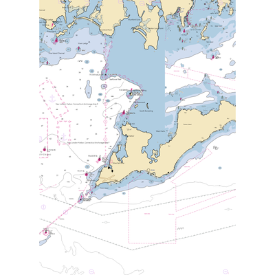 Fishers Island Yacht Club (West Mystic, CT) NOAA Chart  Gaming Mouse Pad