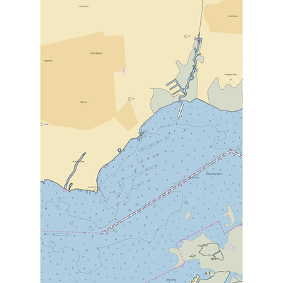 Bell Port Yacht Club (Blue Point, NY) NOAA Chart  Gaming Mouse Pad