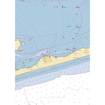 Ocean Beach Marina (Ocean Beach, NY) NOAA Chart  Gaming Mouse Pad