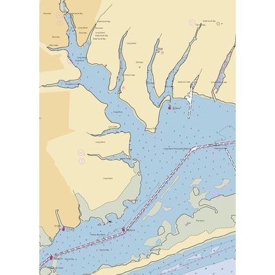 Moriches Bay Marina (Blue Point, NY) NOAA Chart  Gaming Mouse Pad