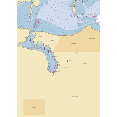 Halesite Marina (Huntington, NY) NOAA Chart  Gaming Mouse Pad