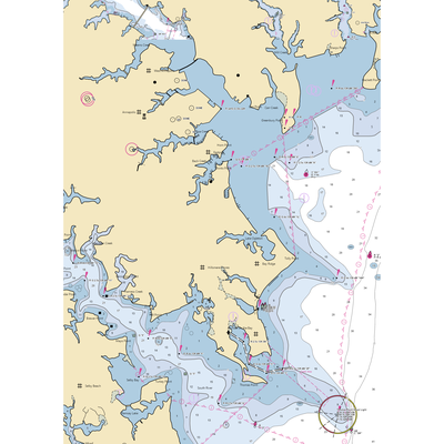 Chesapeake Harbour Marina (Annapolis, MD) NOAA Chart  Gaming Mouse Pad