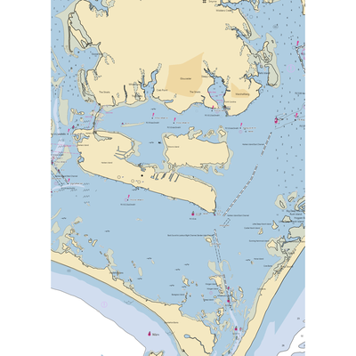 Harkers Island Fishing Center and Marina (Beaufort, NC) NOAA Chart  Gaming Mouse Pad