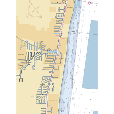 Aquamarina Oceanside (Pompano Beach, FL) NOAA Chart  Gaming Mouse Pad