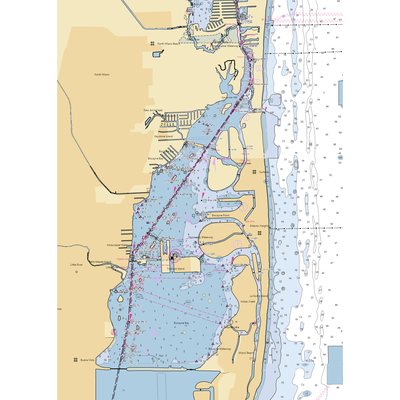 Jockey Club Marina (Miami, FL) NOAA Chart  Gaming Mouse Pad