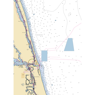 Jupiter Pointe Marina (Hobe Sound, FL) NOAA Chart  Gaming Mouse Pad