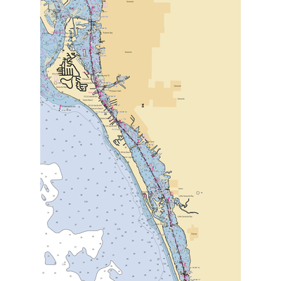 Hidden Harbor Marina (Sarasota, FL) NOAA Chart  Gaming Mouse Pad