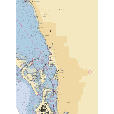 Marina Jack Yacht Basin (Sarasota, FL) NOAA Chart  Gaming Mouse Pad