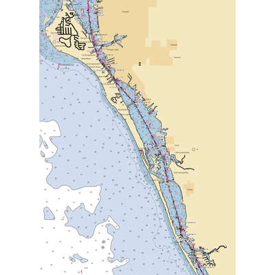 Bayfront Yacht Works & Marina (Osprey, FL) NOAA Chart  Gaming Mouse Pad