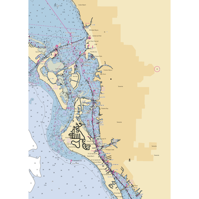 The Field Club (Sarasota, FL) NOAA Chart  Gaming Mouse Pad