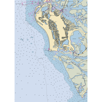 Caxambas Pass Park and Marina (Marco Island, FL) NOAA Chart  Gaming Mouse Pad