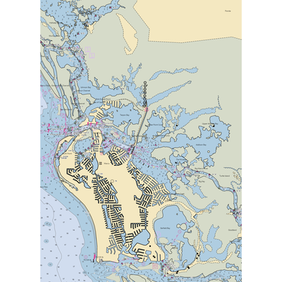 Riverside Marina at Marco Island Yacht Club (Marco Island, FL) NOAA Chart  Gaming Mouse Pad