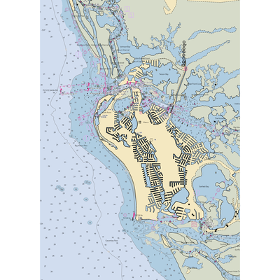 PORT 32 Marco Island (Marco Island, FL) NOAA Chart  Gaming Mouse Pad