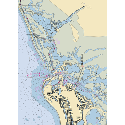 Tarpon Club Marina (Marco Island, FL) NOAA Chart  Gaming Mouse Pad