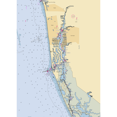 Hamilton Harbor Yacht Club (Naples, FL) NOAA Chart  Gaming Mouse Pad