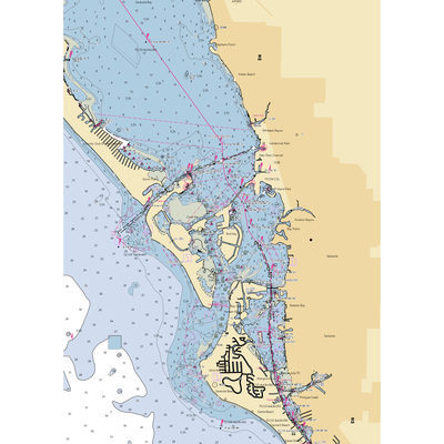 Sarasota Yacht Club (Sarasota, FL) NOAA Chart  Gaming Mouse Pad