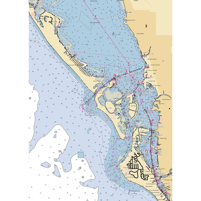 New Pass Grill & Bait Shop (Sarasota, FL) NOAA Chart  Gaming Mouse Pad