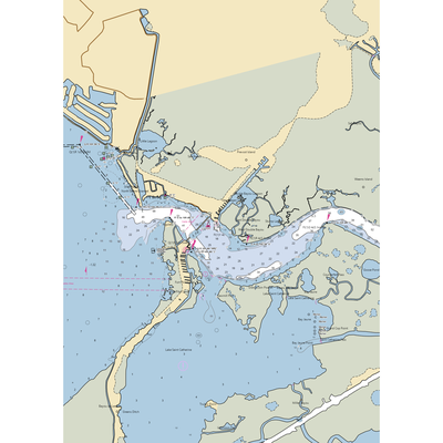 Rigolets Tackle and Marina (Slidell, LA) NOAA Chart  Gaming Mouse Pad