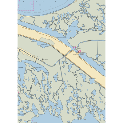 Hopedale Marina (Saint Bernard, LA) NOAA Chart  Gaming Mouse Pad