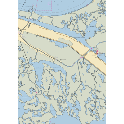 Pips Boat Launch (Saint Bernard, LA) NOAA Chart  Gaming Mouse Pad