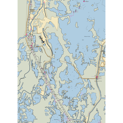 Boudreaux's Marina (Dulac, LA) NOAA Chart  Gaming Mouse Pad