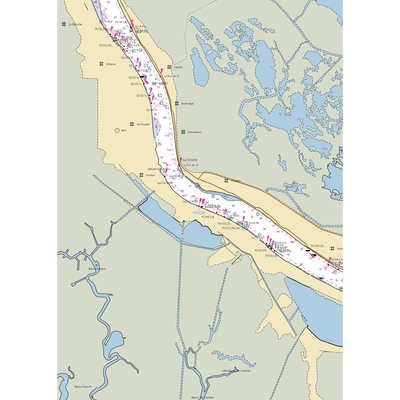 Myrtle Grove Marina (Davant, LA) NOAA Chart  Gaming Mouse Pad