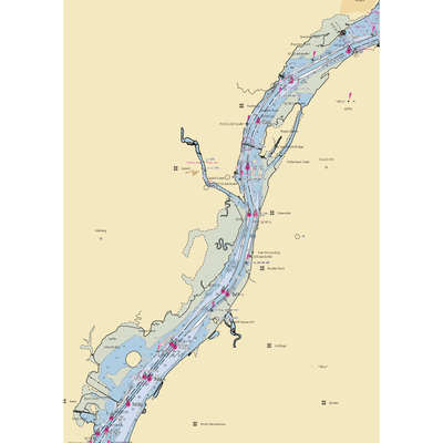 Bliss Marina (Athens, NY) NOAA Chart  Gaming Mouse Pad