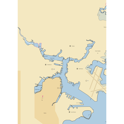 Mystic Marine Fuel (Chelsea, MA) NOAA Chart  Gaming Mouse Pad