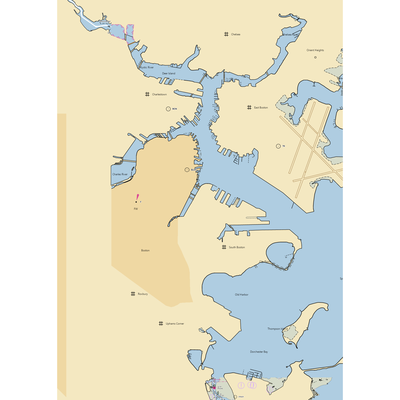 Liberty Wharf (Boston, MA) NOAA Chart  Gaming Mouse Pad