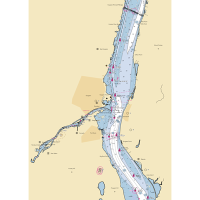 Kingston Lighthouse Landing (Rhinecliff, NY) NOAA Chart  Gaming Mouse Pad