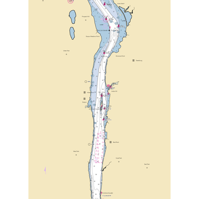 Mills Norrie Marina (Esopus, NY) NOAA Chart  Gaming Mouse Pad