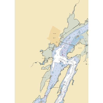 Wiscasset Town Dock (Wiscasset, ME) NOAA Chart  Gaming Mouse Pad