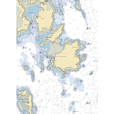 White Head Island Ferry Harbor (Lubec, ME) NOAA Chart  Gaming Mouse Pad