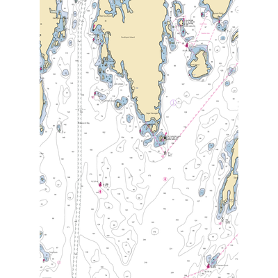 Newagen Town Dock (West Boothbay Harbor, ME) NOAA Chart  Gaming Mouse Pad