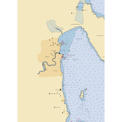 Plattsburgh City Marina (Plattsburgh, NY) NOAA Chart  Gaming Mouse Pad