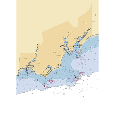 South Benson Marina (Bridgeport, CT) NOAA Chart  Gaming Mouse Pad