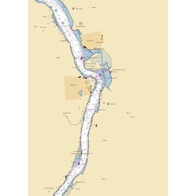 West Point Yacht Club (Garrison, NY) NOAA Chart  Gaming Mouse Pad