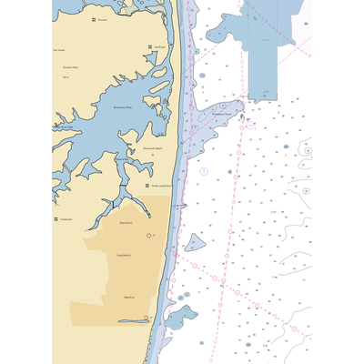 Ft. Monmouth Marina (Fort Monmouth, NJ) NOAA Chart  Gaming Mouse Pad