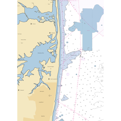 Monmouth Sailing Center (Oceanport, NJ) NOAA Chart  Gaming Mouse Pad