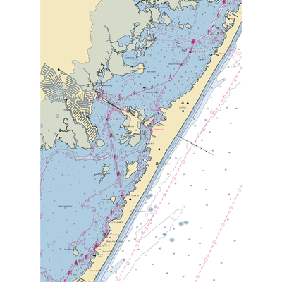 Hochstrasser's Marina (Beach Haven, NJ) NOAA Chart  Gaming Mouse Pad