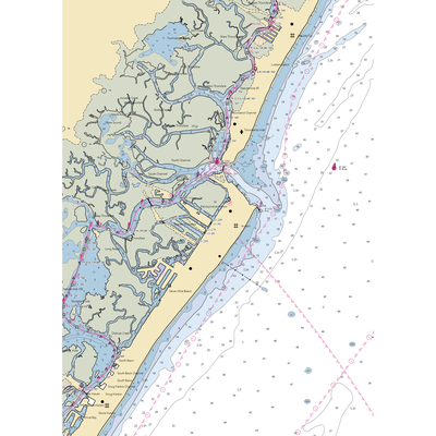 Commodore Bay Marina (Avalon, NJ) NOAA Chart  Gaming Mouse Pad