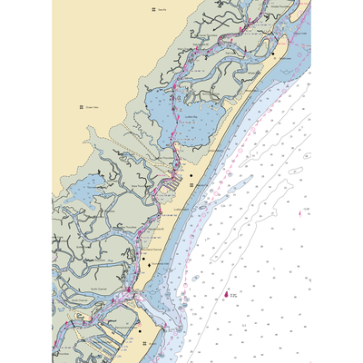 Yacht Club of Sea Isle City (Sea Isle City, NJ) NOAA Chart  Gaming Mouse Pad